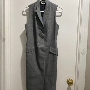 Banana Republic Wool Pencil Sheath Minimalist Work Midi Y2K Lined Vest Dress 4